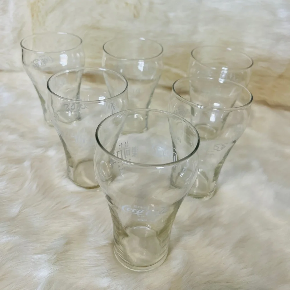6 Vintage coca-cola glasses written in 5 languages - Picture 4 of 11